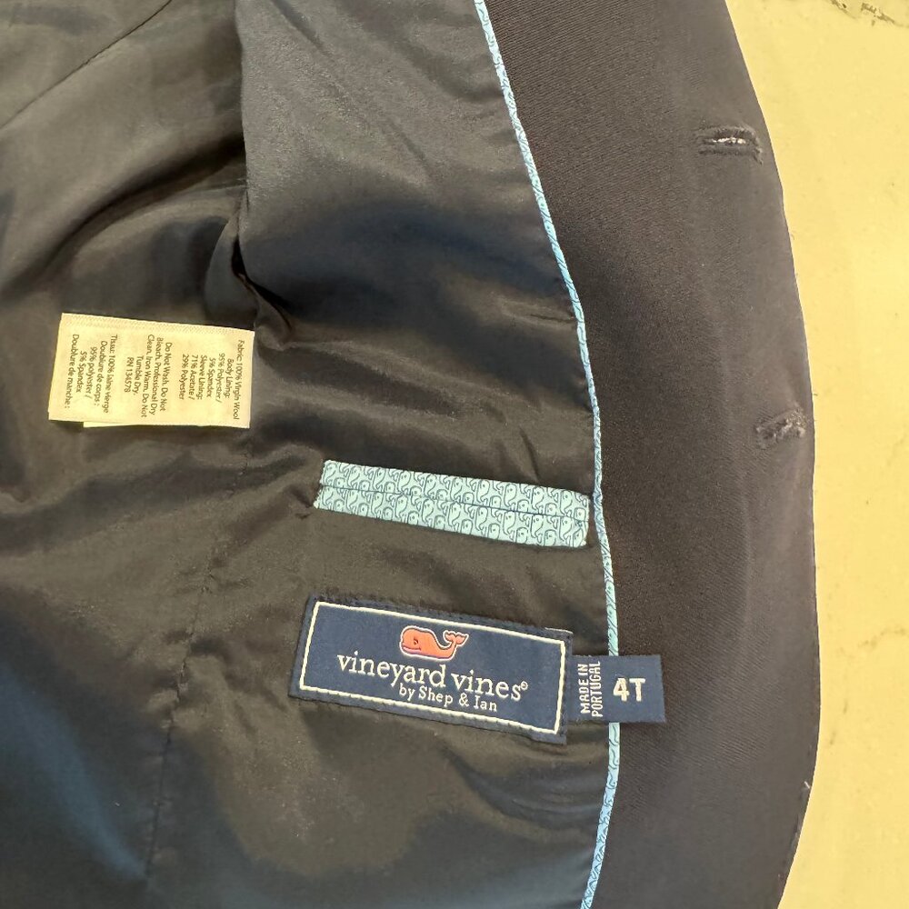 Vineyard Vines Kids' Boathouse Performance Wool Blazer - Picture 4 of 5